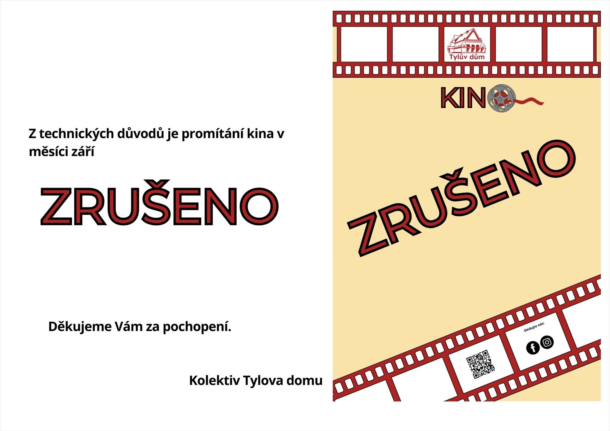 Kino v září nepromítá