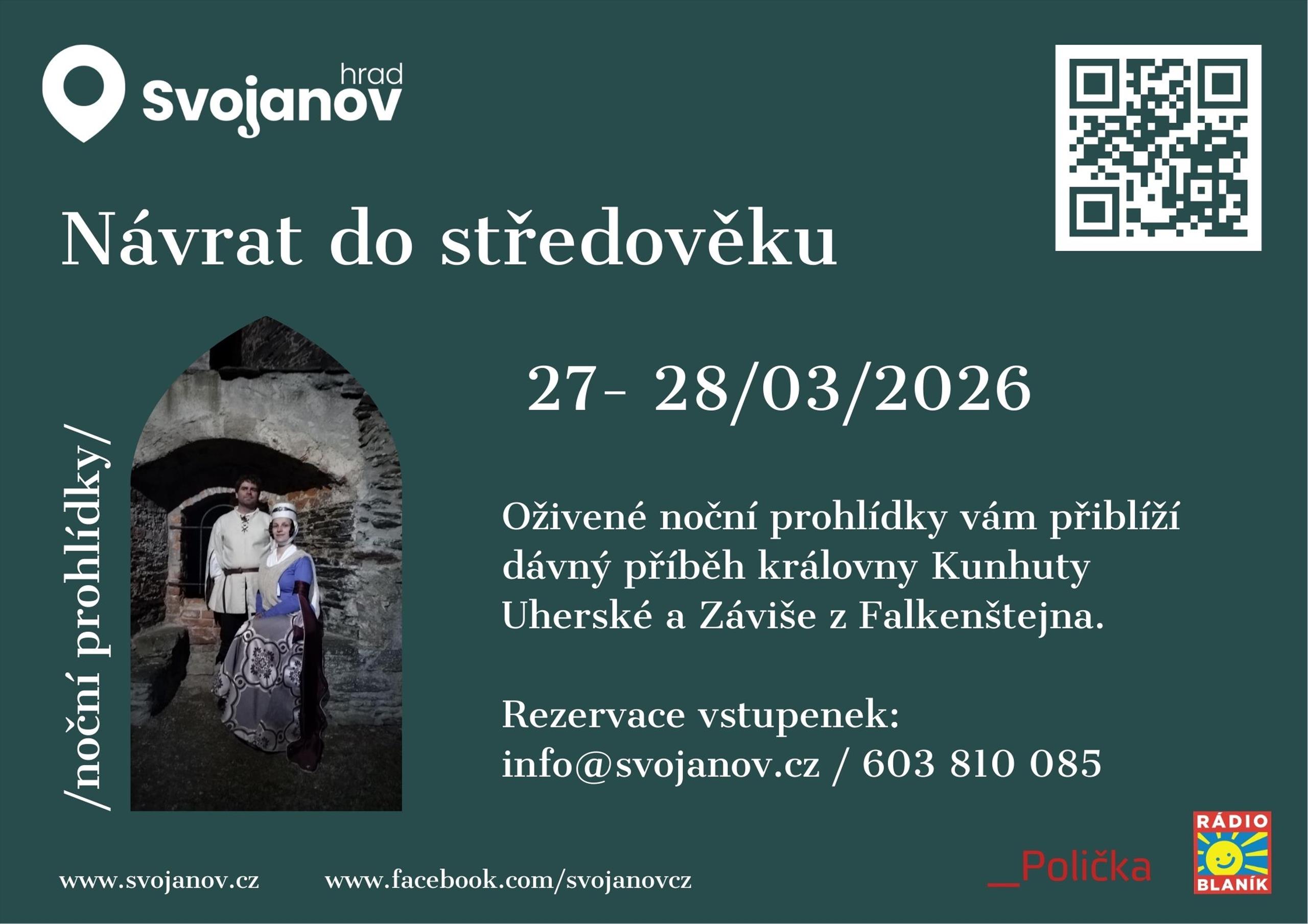 Návrat do středověku - noční prohlídky hradu Svojanova