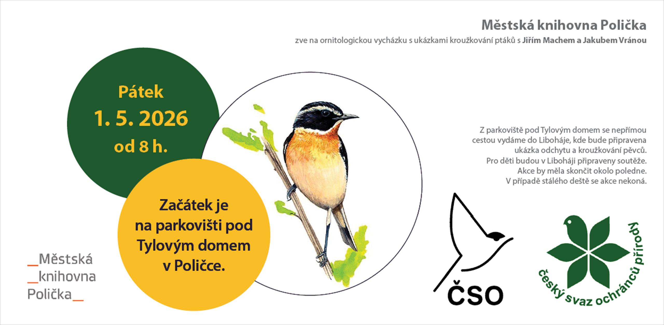 Vítání ptačího zpěvu – pozvánka na vycházku